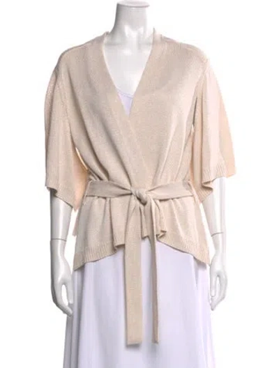 Pre-owned Soyer V-neck Sweater In Neutrals