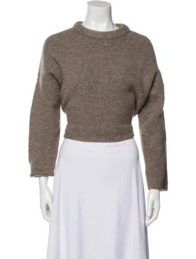 Pre-owned Soyer Wool Mock Neck Sweater In Neutral
