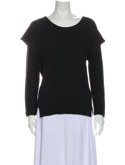 Pre-owned Soyer Wool Scoop Neck Sweater In Black