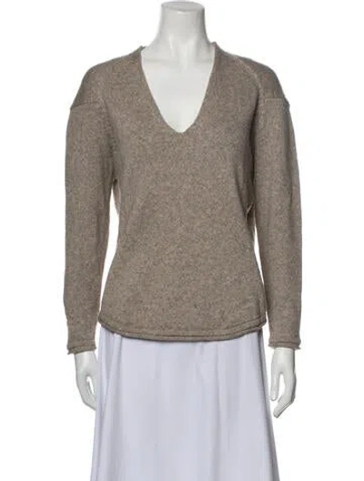 Pre-owned Soyer Wool V-neck Sweater In Neutral