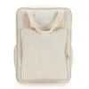 Soyoung All-day Backpack In Sand & Stone Beach Stripe