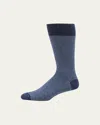 Sozzi Calze Men's Cashmere-blend Mid-calf Socks In Denim