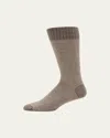Sozzi Calze Men's Cashmere-blend Mid-calf Socks In Taupe