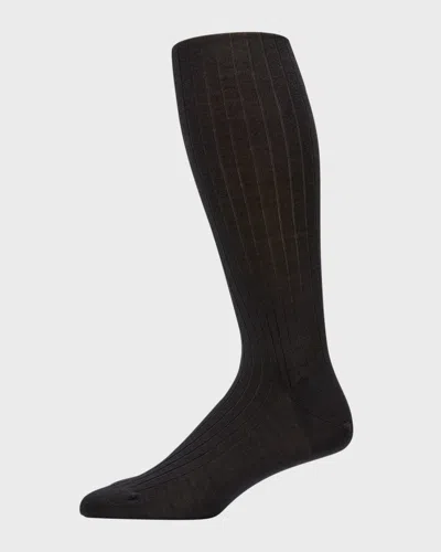 SOZZI CALZE MEN'S CASHMERE SILK OVER-CALF SOCKS