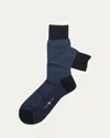 Sozzi Calze Men's Cotton Stripe Oxford Socks In Navy