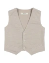 Sp1 Babies'  Toddler Boy Tailored Vest Beige Size 6 Cotton, Polyester, Elastane