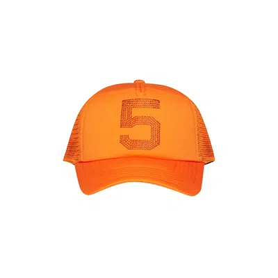 Pre-owned Sp5der 5 Trucker Hat 'orange'
