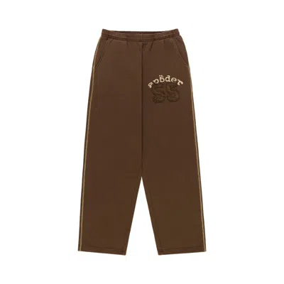 Pre-owned Sp5der 55 University Wide Leg Sweatpant 'brown' | Men's Size L
