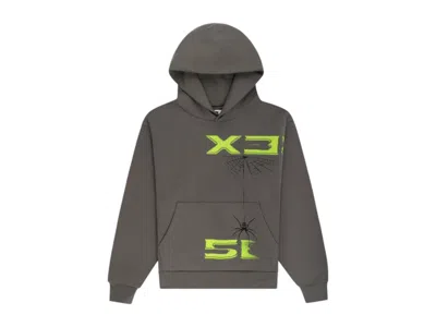 Pre-owned Sp5der 5ex Hoodie In Slate Grey