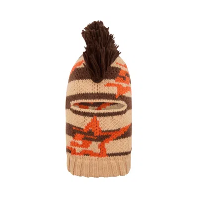 Pre-owned Sp5der 5star Mohawk Balaclava 'brown' | Multi-color | Men's Size Onesize