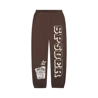 Pre-owned Sp5der 5star Rodeo Sweatpant 'brown' | Men's Size Xl