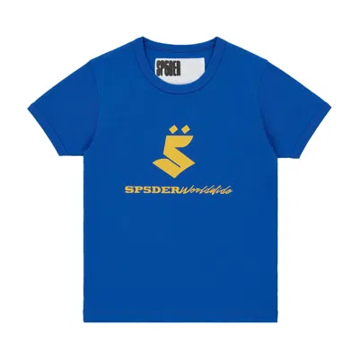 Pre-owned Sp5der 5uki Baby Tee 'blue' | Men's Size L