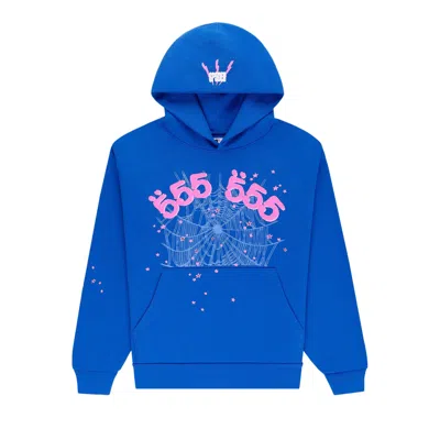 Pre-owned Sp5der Angel Number Hoodie 'blue' | Men's Size Xl