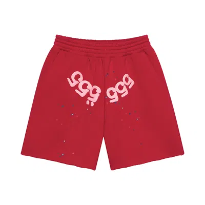 Pre-owned Sp5der Angel Number Short 'merlot' | Red | Men's Size S