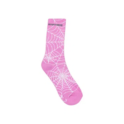 Pre-owned Sp5der Aop Socks 'pink' | Men's Size Onesize