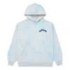 Sp5der Aop Web Hoodie 'heather Grey' In White