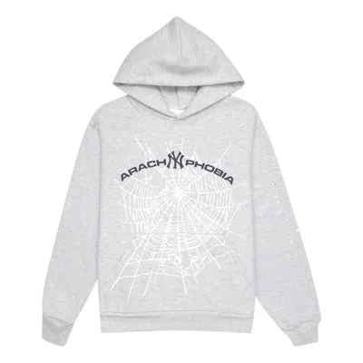 Sp5der Arach Ny Phobia Hoodie 'ash Grey' In Gray