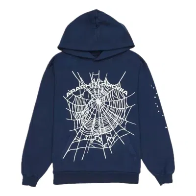 Sp5der Arach Ny Phobia Hoodie 'navy' In Blue