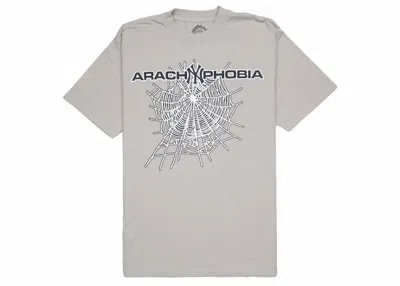Pre-owned Sp5der Arach Ny Phobia Tee Shirt In Grey