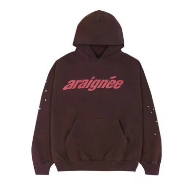 Pre-owned Sp5der Araignee Hoodie 'brown'