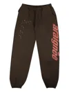 Sp5der Araignee Star-print Track Pants In Brown