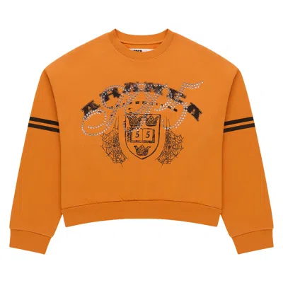 Pre-owned Sp5der Aranea Crewneck 'burnt Orange' | Men's Size Xs