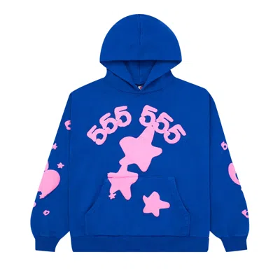 Pre-owned Sp5der Beluga Hoodie 'blue'