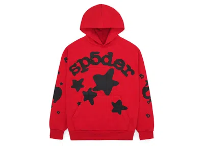 Pre-owned Sp5der Beluga Hoodie In Red