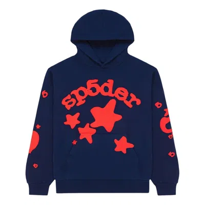 Sp5der Beluga Hoodie 'navy' In Blue