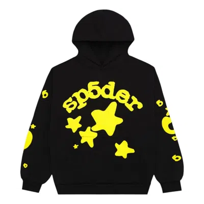 Sp5der Beluga Hoodie 'onyx Yellow' In Black