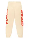 Sp5der Beluga Logo-print Sweatpants In Neutral