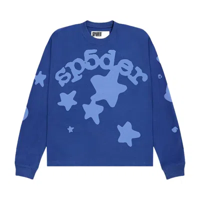 Pre-owned Sp5der Beluga Long-sleeve Hw Tee 'blue'