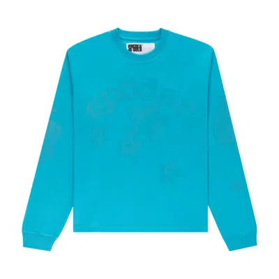 Pre-owned Sp5der Beluga Long-sleeve Tee 'ocean Blue' | Men's Size M