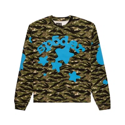 Pre-owned Sp5der Beluga Long-sleeve 'tiger Camo' | Green | Men's Size M