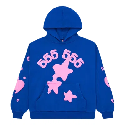 Sp5der Beluga Pullover Hoodie 'blue Pink'