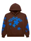 Sp5der Beluga Star-print Hoodie In Brown