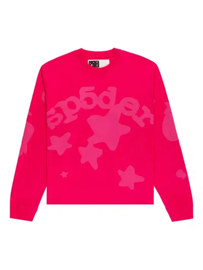 Sp5der Beluga Star-print Sweatshirt In Pink