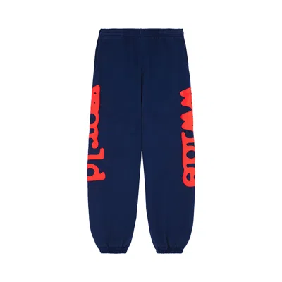 Pre-owned Sp5der Beluga Sweatpants 'navy' In Blue