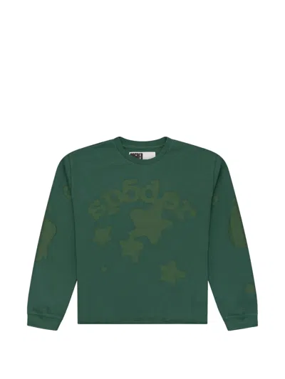Sp5der Beluga Thermal Sweatshirt In Green