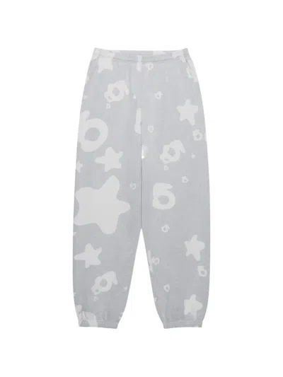 Sp5der Beluga V2 Star-print Track Pants In Gray