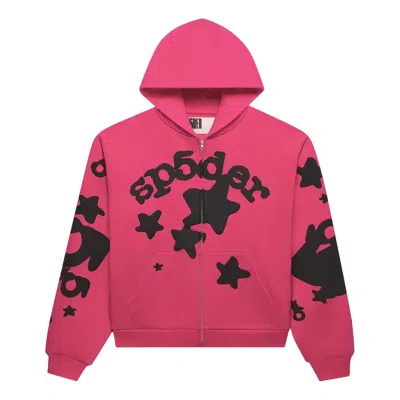 Sp5der Beluga Zip Up 'pink' In Animal Print