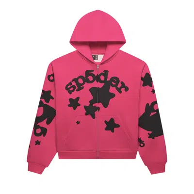 Pre-owned Sp5der Beluga Zip Up 'pink' | Men's Size M