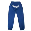 Sp5der Blue And White Logo Jogger Sweatpants