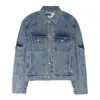 Sp5der Blue Denim V3 Field Jacket In Blue
