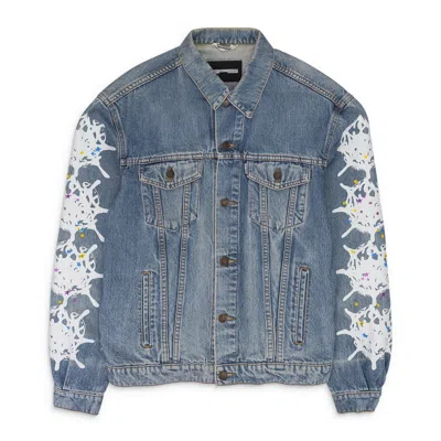 Sp5der Blue Vintage Web Field Jacket