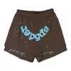 Sp5der Og Web Double-layer Shorts In Brown