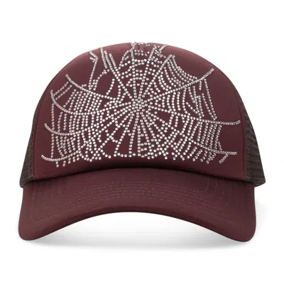 Sp5der Brown Web Trucker Hat