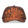 Sp5der Brown Web Trucker Hat In Brown