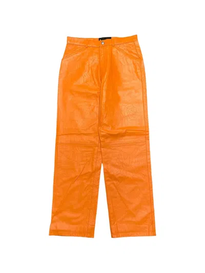 Sp5der Button-fastening Trousers In Orange