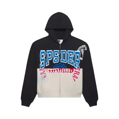Pre-owned Sp5der Campers Field Zip Hoodie 'onyx' | Black | Men's Size L